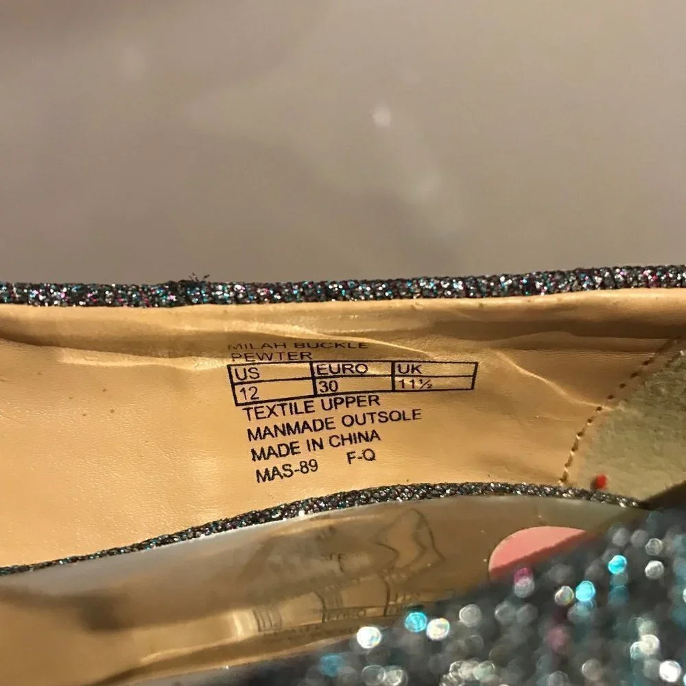 Badgley Mischka glitter crystal heels